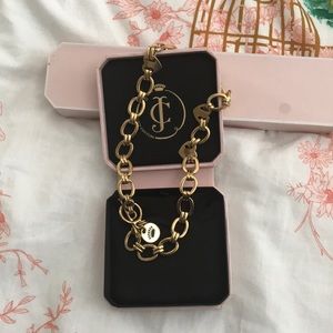 Juicy Couture Heart Link Charm Necklace